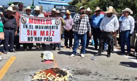 Protesta de productores de maíz