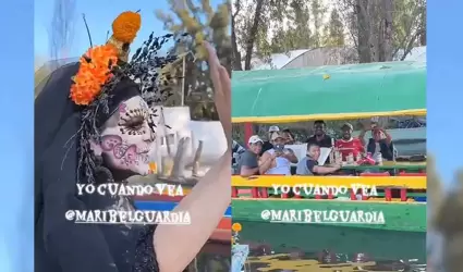 Maribel Guardia en Xochimilco