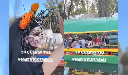 Maribel Guardia en Xochimilco