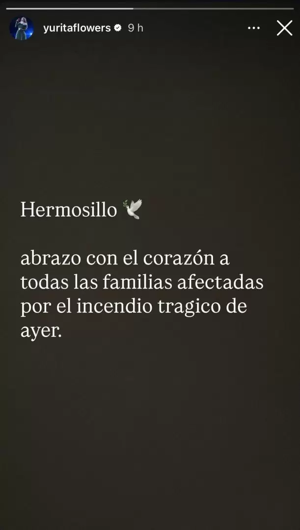 Yuridia y Yahir lamentan tragedia en Hermosillo