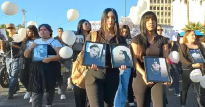 Marcha de estudiantes en Hermosillo.