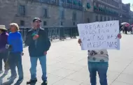 Protestan en Palacio Nacional por asesinato de Carlos Manzo