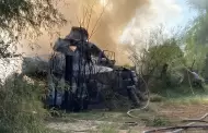 Fuerte incendio arrasa con autos al norponiente de Hermosillo
