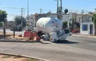 VIDEO Pipa de gas se hunde en calle de Hermosillo tras colapso del pavimento