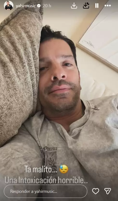 Yahir sufre fuerte intoxicación