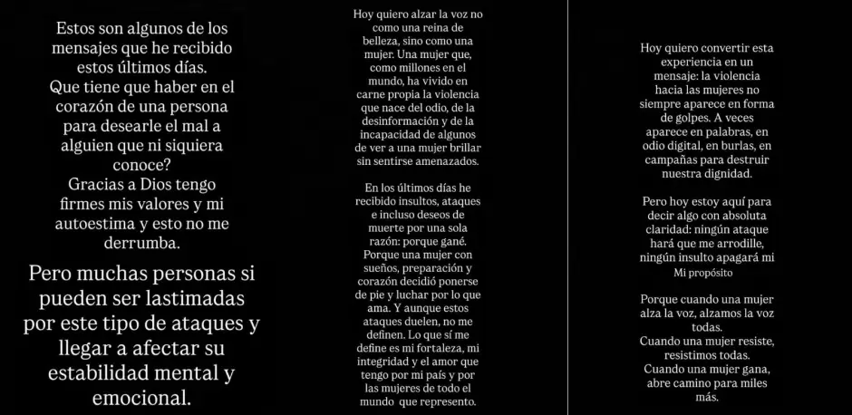 Ftima Bosch responde a ataques tras ser coronada como Miss Universo 2025