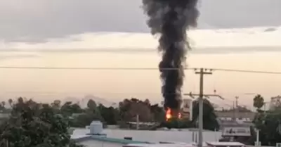 Incendio en la colonia San Benito