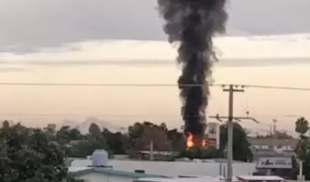 Incendio en la colonia San Benito