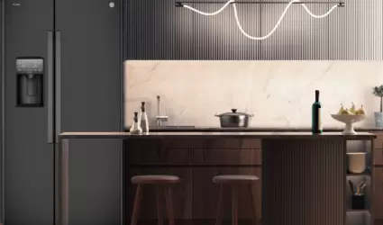 Refrigerador autom�tico evita escarcha con descongelaci�n moderna sin esfuerzo m