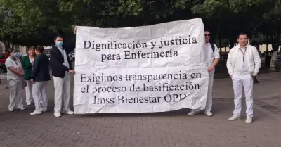 Manifestaci�n de Personal de IMSS Bienestar