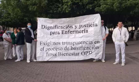 Manifestaci�n de Personal de IMSS Bienestar