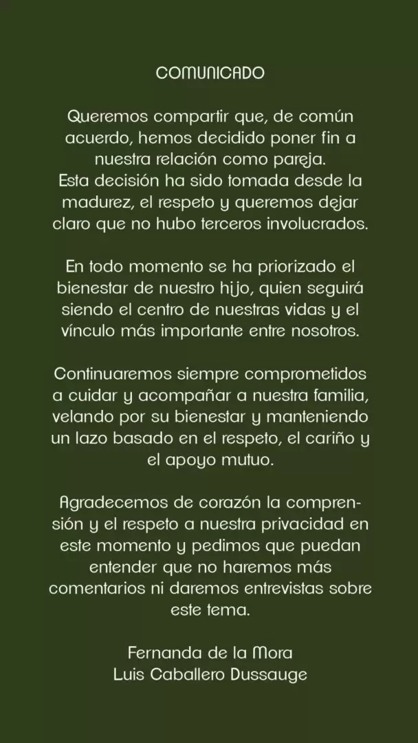 Luis "Potro" Caballero, Fernanda de la Mora