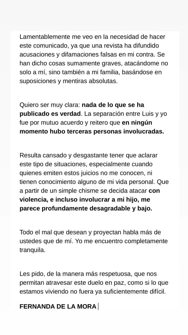Fernanda de la Mora desmiente haberle sido infiel a Potro Caballero.