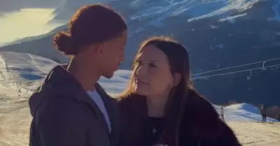 Tahirys Dos Santos y su novia