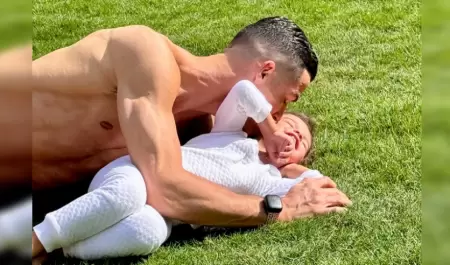 Cristiano Ronaldo con su hija
