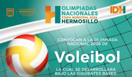 Convocatoria oficial para la etapa municipal de voleibol.