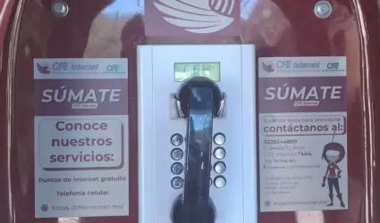 Caseta de telefon�a de la CFE, que se halla en el gimnasio Ana Guevara
