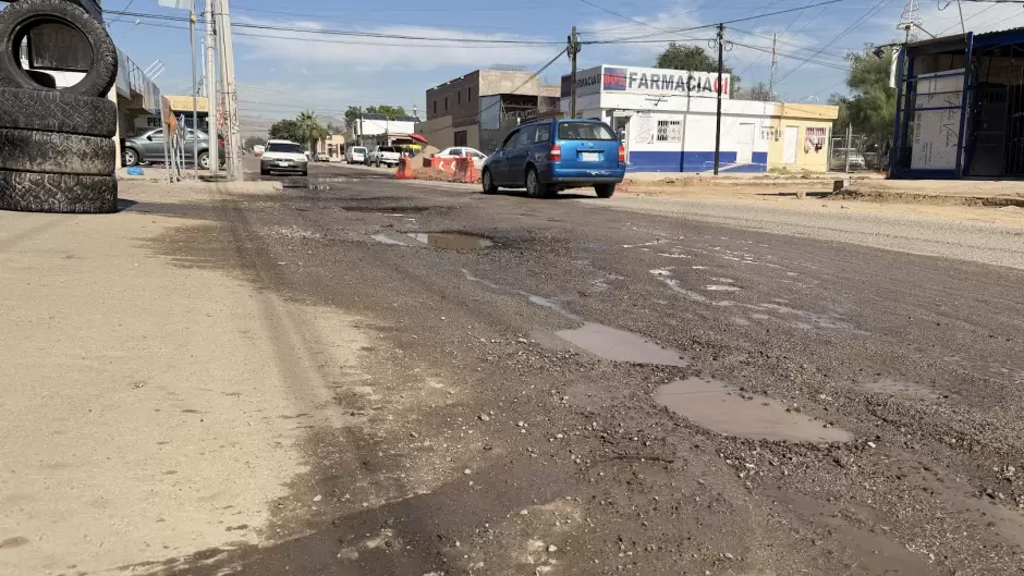 Deterioro de las calles en Hermosillo