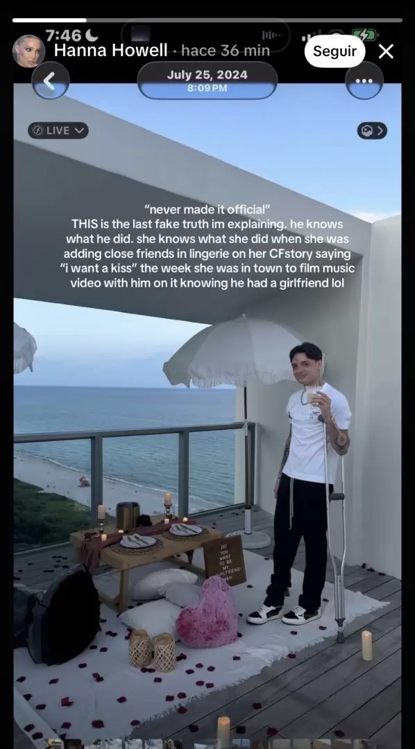 Ex novia de Peso Pluma lo llama "narcisista"