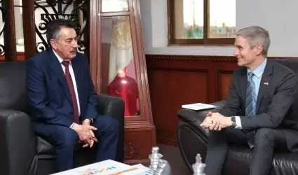 Javier Lamarque, y el C�nsul General de Estados Unidos en Hermosillo, Drew Hoste