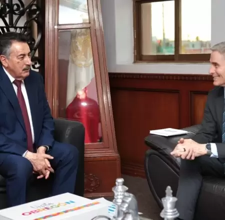 Javier Lamarque, y el C�nsul General de Estados Unidos en Hermosillo, Drew Hoste