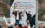 Inauguran presidenta y gobernador modernizaci�n de carretera Bavispe-Nuevo Casas Grandes