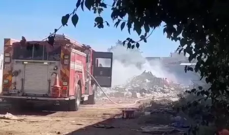 Incendio en basurero clandestino