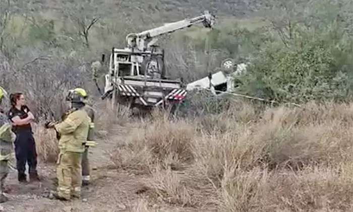 Se requiri� de una gr�a y el apoyo de Bomberos para sacar el cad�ver.