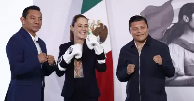 Claudia Sheinbaum Pardo present� el Programa "Boxeando por la Paz".