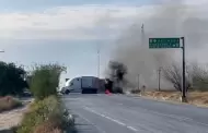 Bloqueos carreteros y quema de veh�culos en diferentes estados