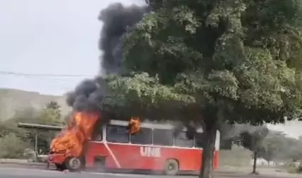 Incendio cami�n Hermosillo