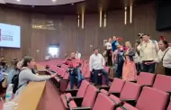 VIDEO Pobladores secuestran a presidenta municipal en Congreso de Oaxaca