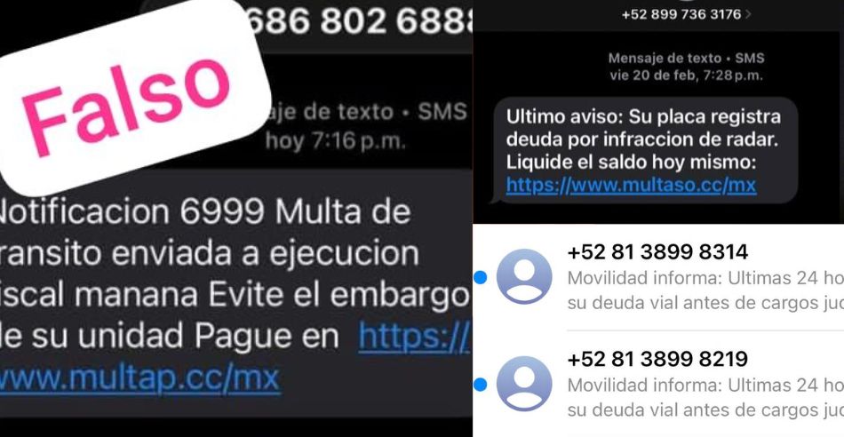 Alerta Policía Municipal sobre mensajes falsos de multas y adeudos de ...