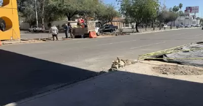 Cruce peatonal ubicado frente a la Universidad de Sonora.