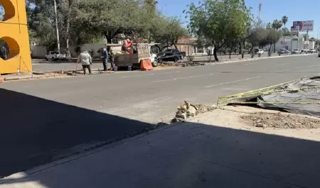 Cruce peatonal ubicado frente a la Universidad de Sonora.