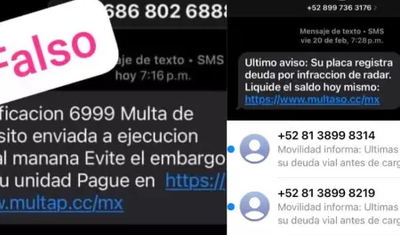 Mensajes falsos de multas y adeudos de tr�nsito