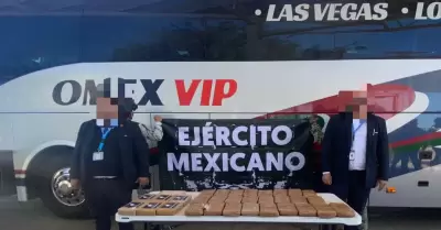 Aseguran coca�na y goma de opio en un autob�s de pasajeros