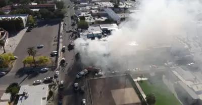 Incendio en comercio del Centro de Hermosillo
