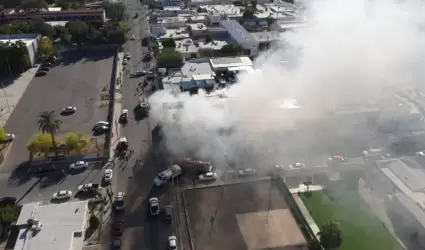 Incendio en comercio del Centro de Hermosillo