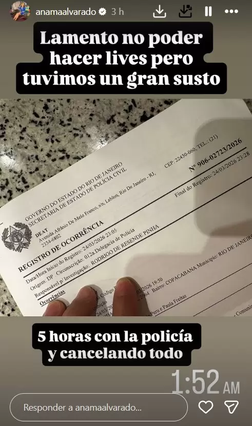 Ana Mar�a Alvarado sufre asalto en Brasil