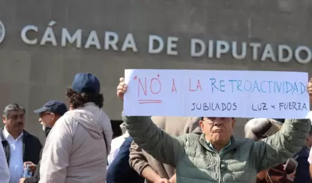 Protesta de jubilados en la C�mara de Diputados