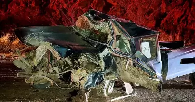 Choque en carretera a La Colorada