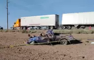 Fallece conductor de pick up tras chocar de frente con un tr�iler en la Costa de Hermosillo