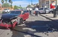 Aparatoso choque en Rosales y Colosio deja un lesionado con heridas leves