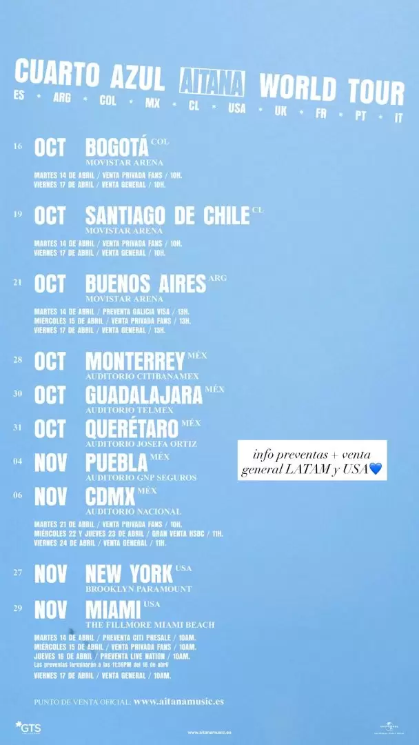 Aitana confirma su regreso a México