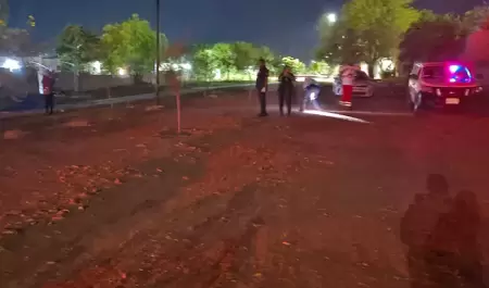 Choque de motocicleta contra una banca