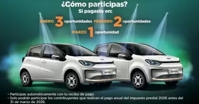 Sorteo de dos carros el�ctricos