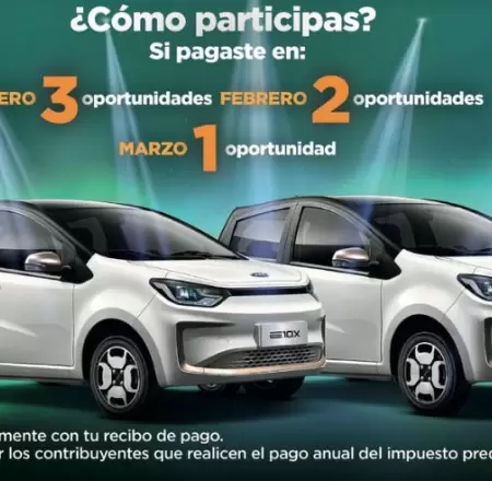 Sorteo de dos carros el�ctricos