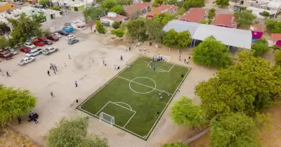 Cancha en colonia Las Lomas.