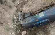 Muere chofer de cisterna tras caer a barranco en Moctezuma